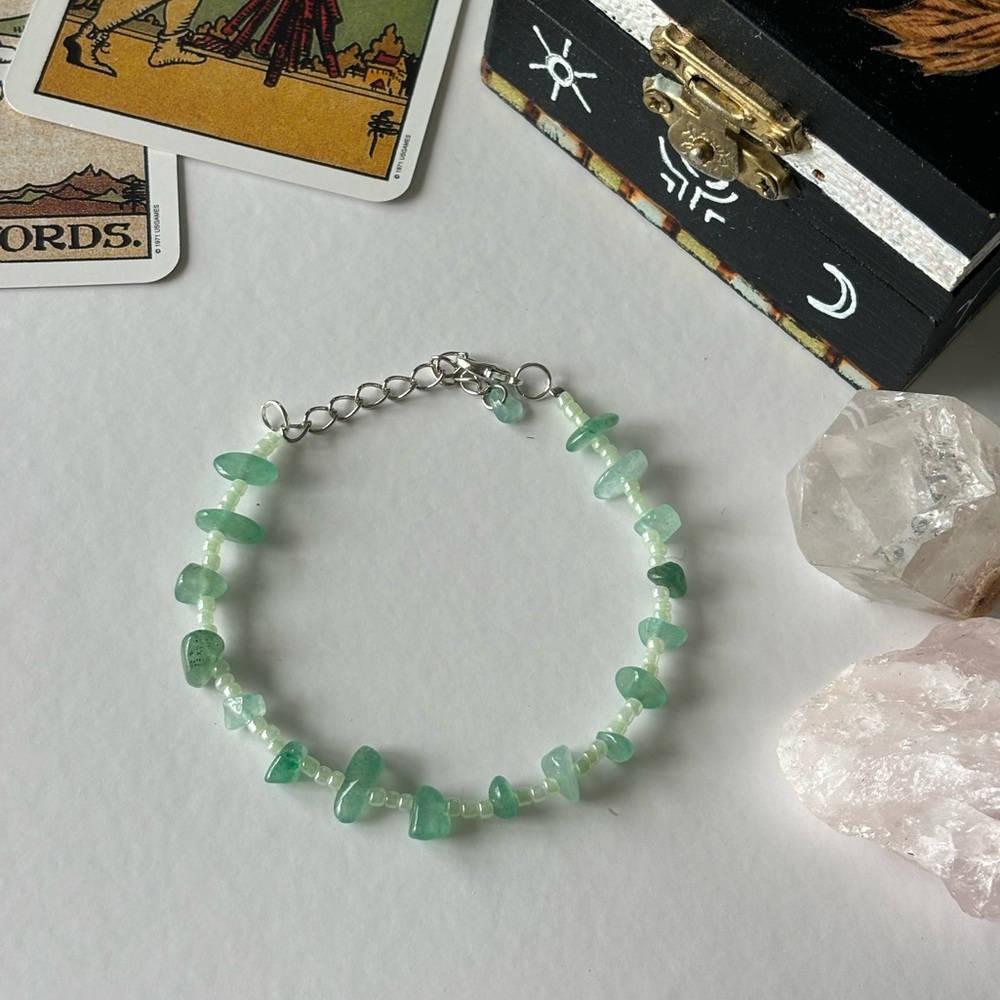Green Aventurine Bracelet for Healing & Abundance | Handmade |